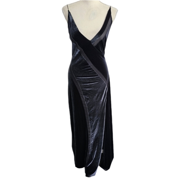 Intimately Free People Velvet Mesh Split Maxi Dress - Picture 2 of 10